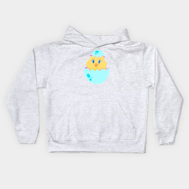 Easter Chick Kids Hoodie by BrittXJoe